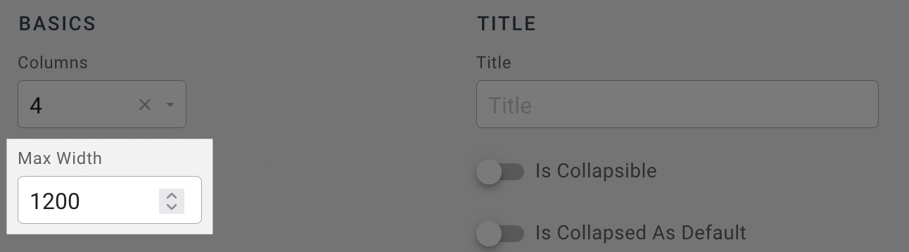 Column Max Width Setting